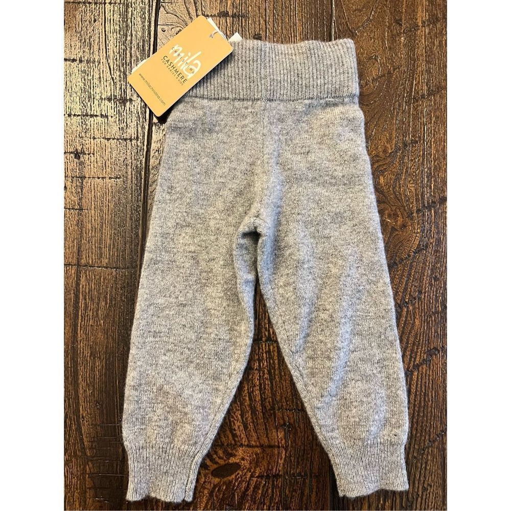 NWT Mila Christina Unisex Baby 100% Cashmere Joggers Discontinued Gray